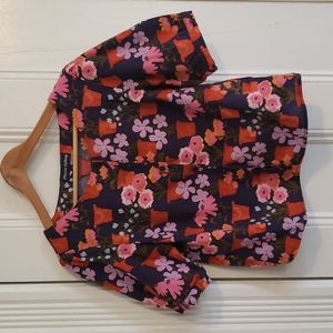 ModCloth Princess Highway potted plant print blouse AUS12 US8